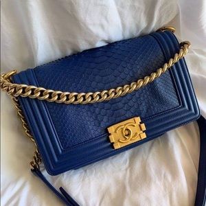 Chanel Python Medium Boy Bag